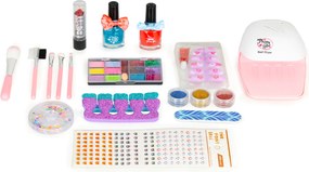 MULTISTORE Detský kozmetický kufrík s UV lampou — make-up, laky na nechty a doplnky 3+