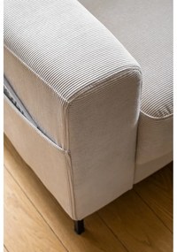 Béžové menčestrové kreslo Lofty Lilly – Miuform