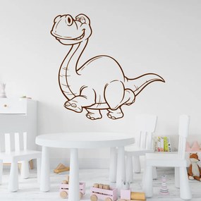 Veselá Stena Samolepka Brontosaurus Farba: hnědá, Veľkosť: 100 x 93 cm