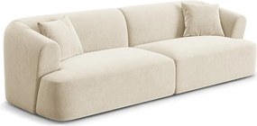 Béžová zamatová pohovka 255 cm Campi – Cosmopolitan Design