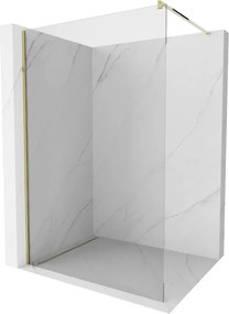 Mexen Kioto, sprchová zásteny typ Walk-In 95 x 200 cm, 8mm číre sklo, zlatý lesklý profil, 800-095-101-50-00