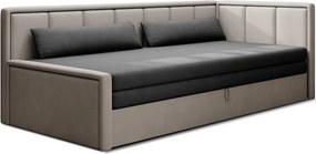 Sivá ženilková rozkladacia/s úložným priestorom pohovka 214 cm Fulgeo – ELTAP
