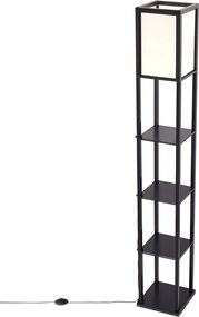 Dizajnová stojaca lampa čierna a biela vrátane LED - Nea