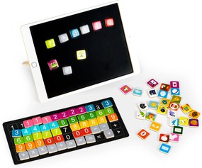 Drevený vzdelávací tablet, magnetická tabuľa, ECOTOYS
