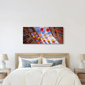 Obraz farebných dáždnikov (120x50 cm)
