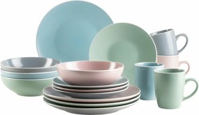 Mäser Jedálenská súprava riadu 16 ks ELISSA II – mix farieb mat