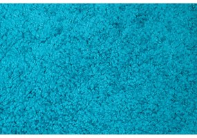 Kusový koberec Shaggy Parba tyrkysový atyp 80x200cm