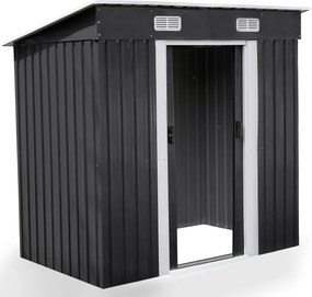 Záhradný domček BestBerg BBSH-406A / 2,25 m² / 121 x 194 x 192 cm / antracitová/biela
