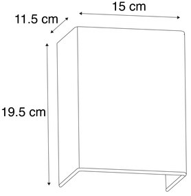 Rustikálna nástenná lampa béžová - Vete