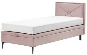 Ružová posteľ DONNA UNO PLUS 90 cm