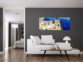 Obraz - Santorini, Grécko (120x50 cm)