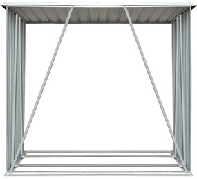 Záhradná kôlňa na drevo z galvanizovanej ocele 163x83x154 cm hnedá