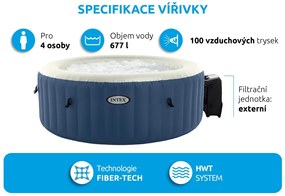 Intex | Vírivý bazén Pure Spa - Bubble HWS, modrý | 11400275