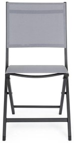 Sivá kovová záhradná stolička Elin – Bizzotto