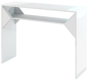 Konzolový stolík Tonfir (lesk biely). Akcia -20%. Vlastná spoľahlivá doprava až k Vám domov. 1055257