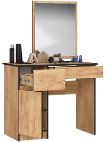 Kozmetický stolík so zrkadlom P-2/SL dub craft ľavý