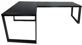 Písací Stôl Roh. Loft Low Čierna 202x136x1,8 Model 0