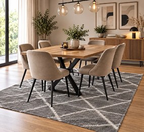 Koberec Boho 659 D.GREY/CREAM rozmery koberec: 80x150 cm