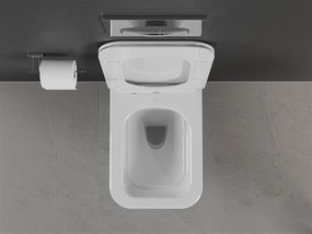 Toaleta Mexen Cube Rimless s toaletným sedadlom slim, duroplast, biela - 30924000