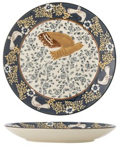 Bloomingville Kameninový dezertný tanier Hezha Blue Ø 16 cm