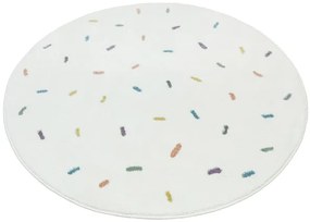 Koberec LIMA M039A krémový / modrý kruh