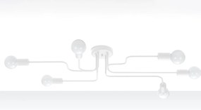 Stropné svietidlo Vector 6, biele telo svietidla