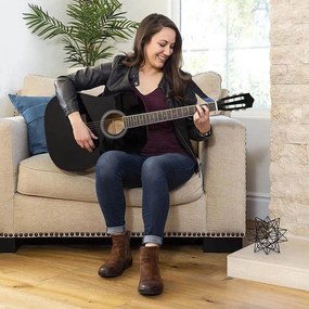 Akustický gitarový set pre začiatočníkov s ladičkou navyše, 2 farebné prevedenia, čierny