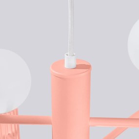 Luster Halo, 6x biele sklenené tienidlo, p