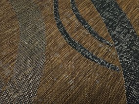 Koberec Eqos 0003 BROWN – hnedý obdĺžnik s geometrickým vzorom Rozmer: 160x220 cm