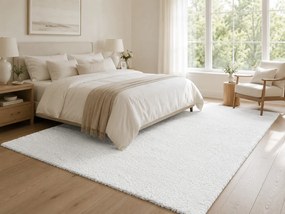 Ayyildiz, Kusový koberec Fluffy Shaggy 3500 white, 80x150, biela, obývacia izba