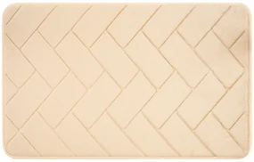 VOPI Kúpeľňová predložka s pamäťovou penou Parketa béžová, 50 x 80 cm