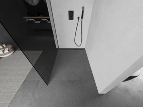 Mexen Kioto, sprchová zástena Walk-In 120 x 200 cm, 8mm šedé sklo, grafitový profil, 800-120-101-66-40