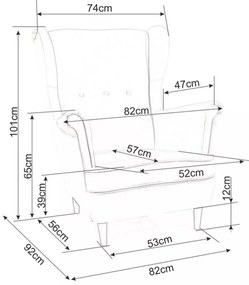 Relaxačné kreslo Linn (svetlohnedá). Vlastná spoľahlivá doprava až k Vám domov. 1050436