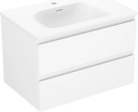 Mexen Orio, kúpeľňová skrinka 70 cm s umývadlom Vela, 2 zásuvky, biela matná, 91A10-07047-2-BFF01-W23M01