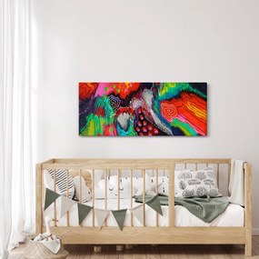 Obraz abstraktné - farby (120x50 cm)