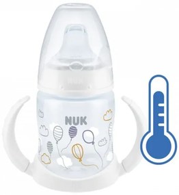 NUK Dojčenská fľaša na učenie NUK s kontrolou teploty 150 ml biela
