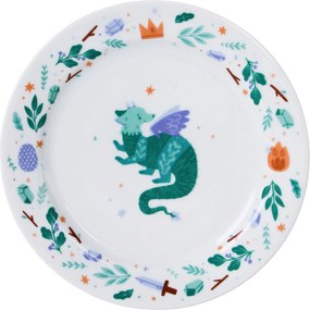 Bella Rose Dětský porcelánový talíř Drak Ø 19 cm