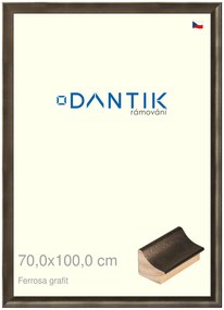 DANTIK rám na obraz 70x100 | Ferrosa grafit (Plexi Čiré)