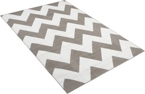 TA Koberec C437A SVETLO SIVÁ/BIELA BALI PP Rozmer: 140x200 cm