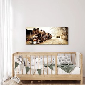 Obraz - Historická lokomotíva (120x50 cm)