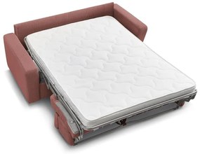 Ružová menčestrová rozkladacia pohovka 215 cm Monaco – Bobochic Paris