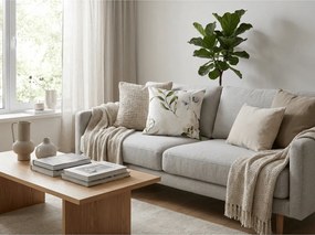 Sada 2 ks dekoračných obliečok na vankúš z mikrovlákna KARDA 45x45 cm, biely