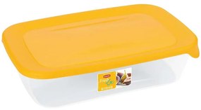 Obdĺžniková nádoba na potraviny. Fresh&Go 182294 žltá/transparentná