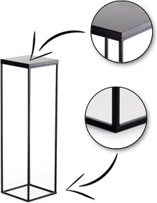 STOJAN NA KVETINÁČ SIMPLE 80X24X24 CM ČIERNA