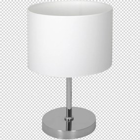 Stolná lampa Casino, 1x biele textilné tienidlo, ch