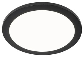 Stropné svietidlo čierne 30 cm vrátane LED 3-stupňový stmievač IP44 - Steve