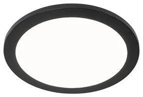 Stropné svietidlo čierne 30 cm vrátane LED 3-stupňový stmievač IP44 - Steve