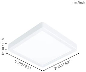 Eglo 99237 - LED stropné svietidlo FUEVA 5 LED/16,5W/230V