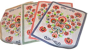 INTERMEDIC SK - Kuchynská utierka Folklór 50×60 cm | 100% bavlna, folklórny vzor, 4 farby