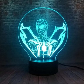 3Dmix 3DL-CRK015 – 3D LED nočná lampa - Spider-Man (Spiderman) (Crack základňa)